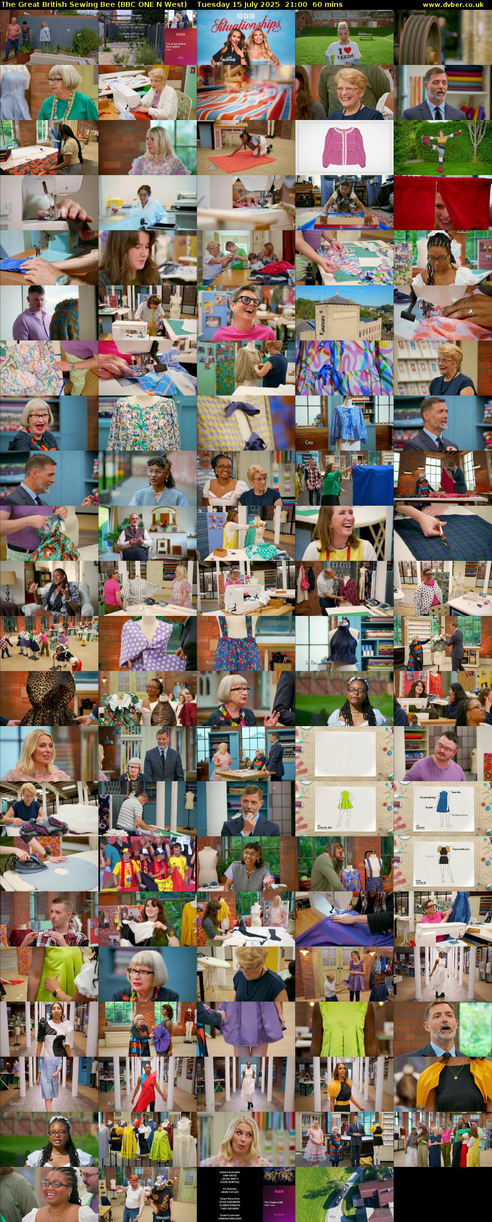 The Great British Sewing Bee (BBC ONE N West) Tuesday 15 July 2025 21:00 - 22:00