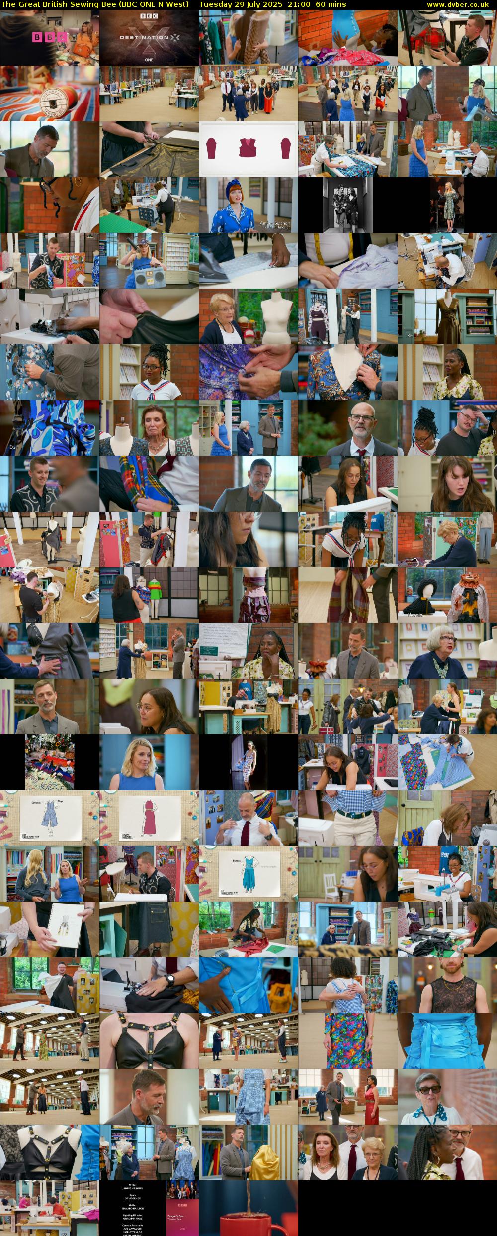 The Great British Sewing Bee (BBC ONE N West) Tuesday 29 July 2025 21:00 - 22:00