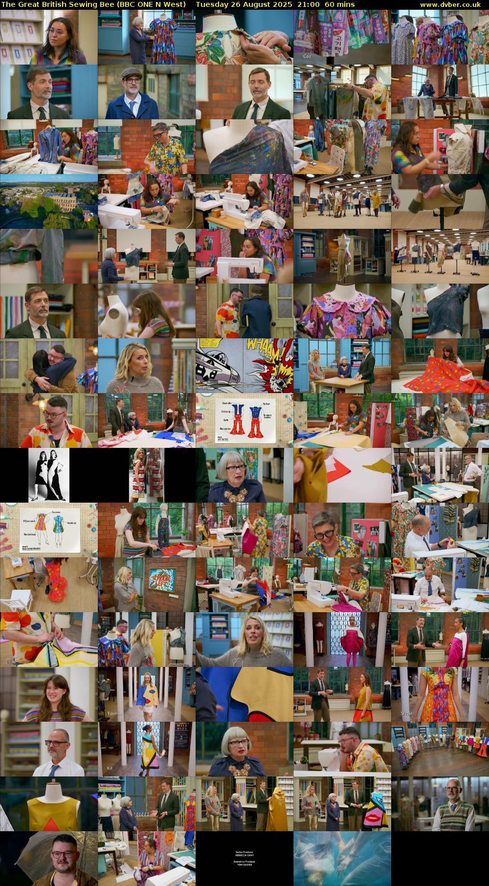 The Great British Sewing Bee (BBC ONE N West) Tuesday 26 August 2025 21:00 - 22:00
