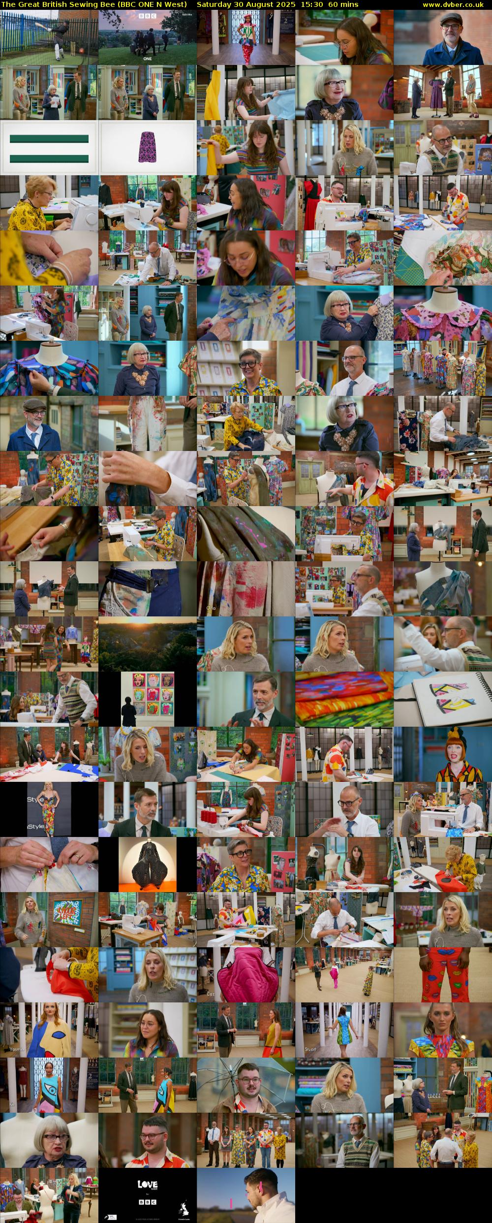 The Great British Sewing Bee (BBC ONE N West) Saturday 30 August 2025 15:30 - 16:30