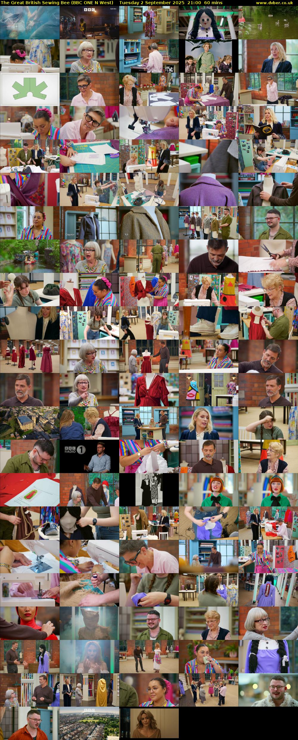The Great British Sewing Bee (BBC ONE N West) Tuesday 2 September 2025 21:00 - 22:00