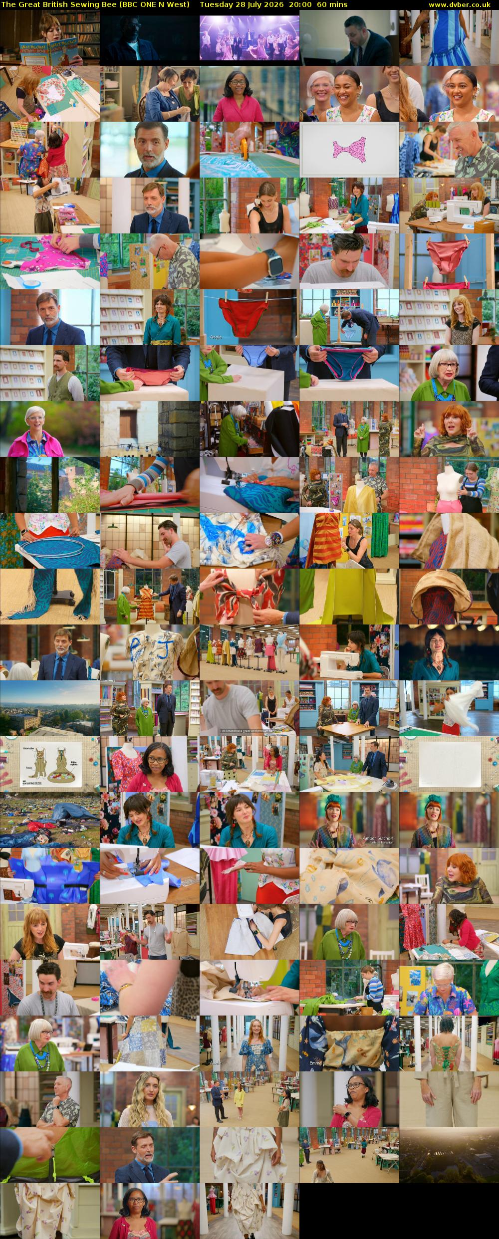 The Great British Sewing Bee (BBC ONE N West) Tuesday 28 July 2026 20:00 - 21:00