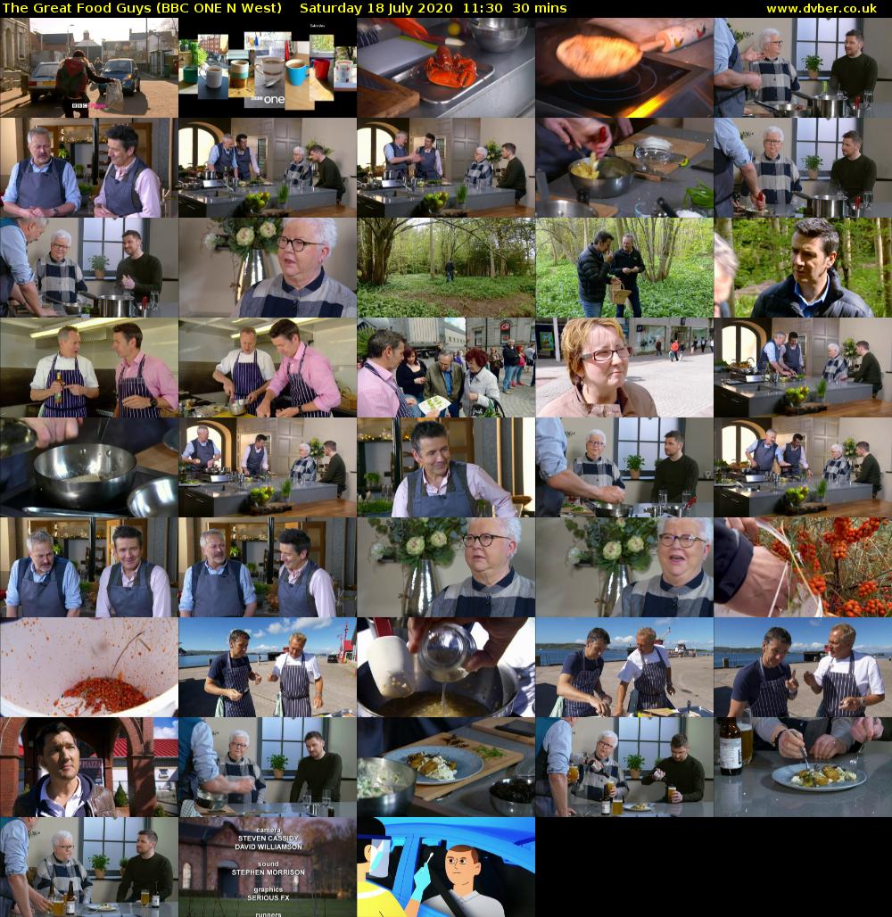The Great Food Guys (BBC ONE N West) Saturday 18 July 2020 11:30 - 12:00