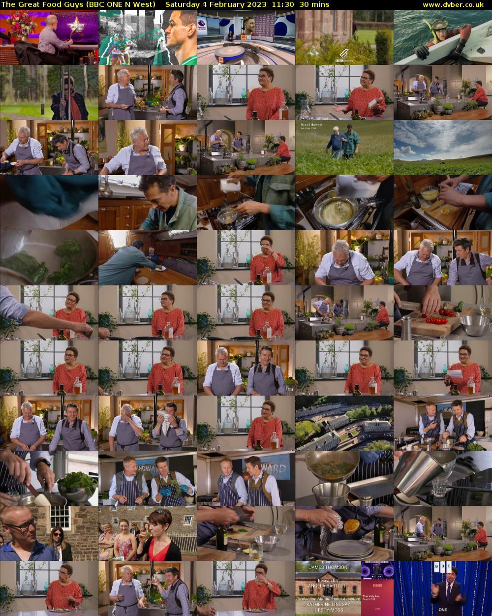 The Great Food Guys (BBC ONE N West) Saturday 4 February 2023 11:30 - 12:00