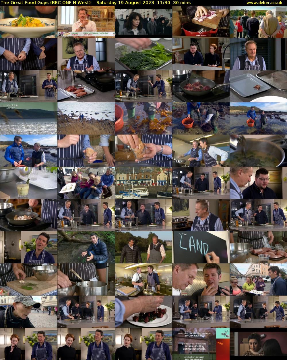 The Great Food Guys (BBC ONE N West) Saturday 19 August 2023 11:30 - 12:00