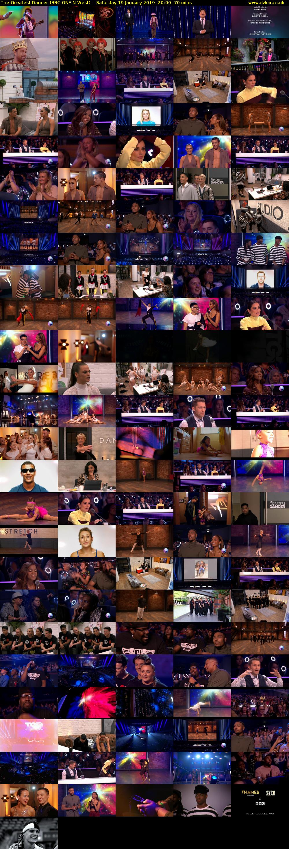 The Greatest Dancer (BBC ONE N West) Saturday 19 January 2019 20:00 - 21:10