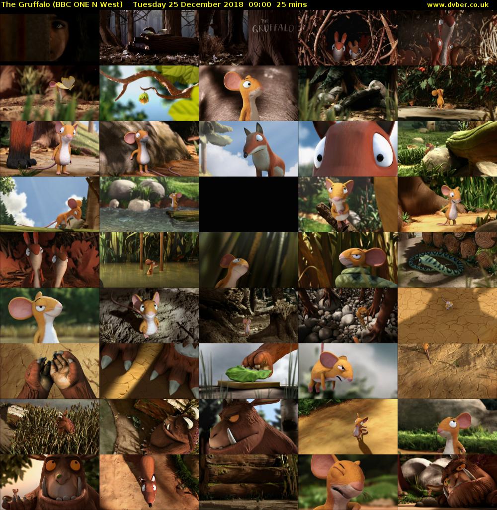 The Gruffalo (BBC ONE N West) Tuesday 25 December 2018 09:00 - 09:25