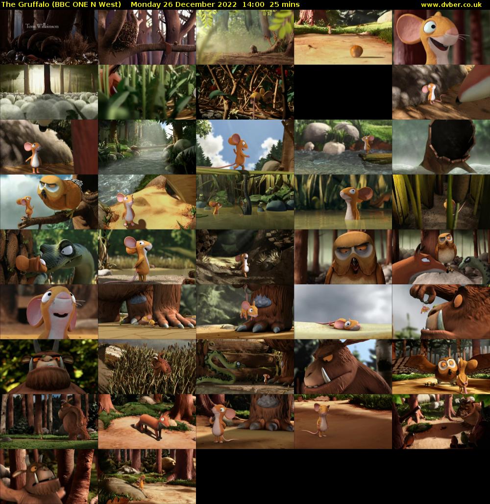 The Gruffalo (BBC ONE N West) Monday 26 December 2022 14:00 - 14:25