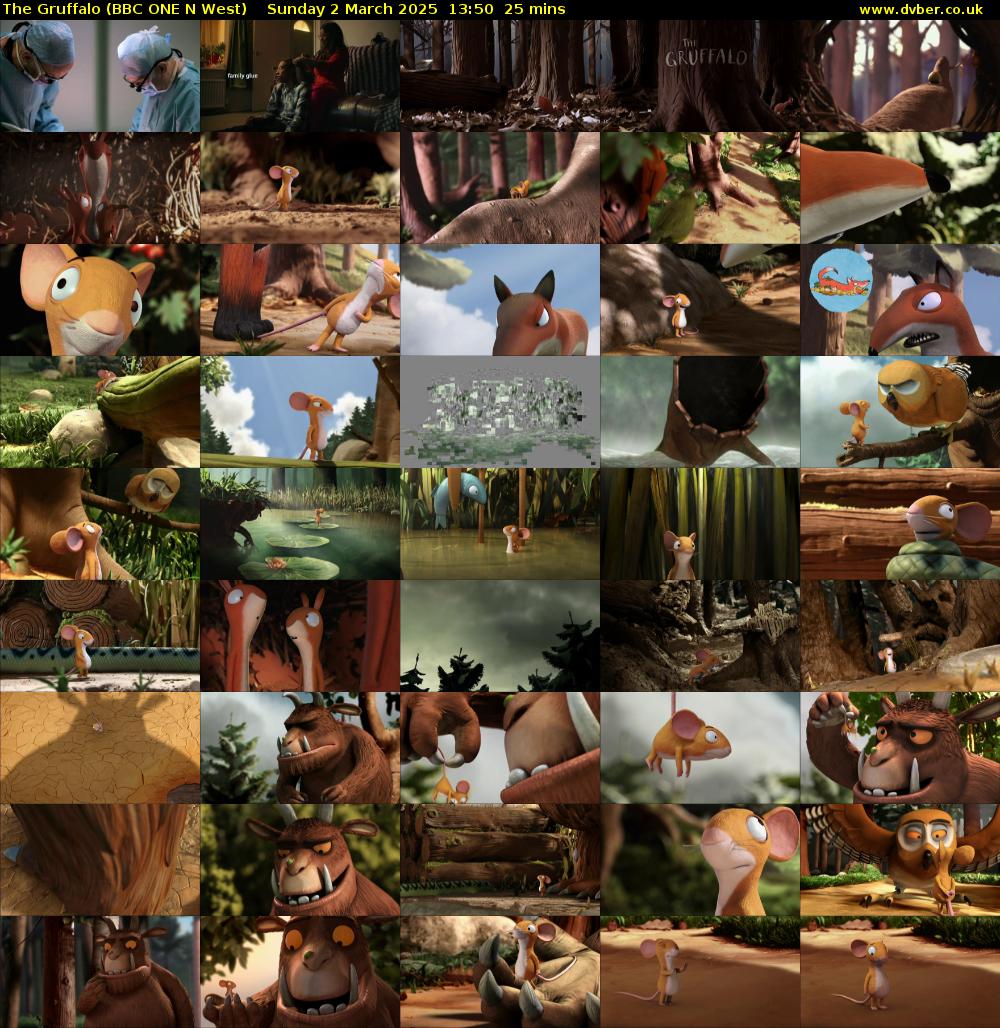 The Gruffalo (BBC ONE N West) Sunday 2 March 2025 13:50 - 14:15