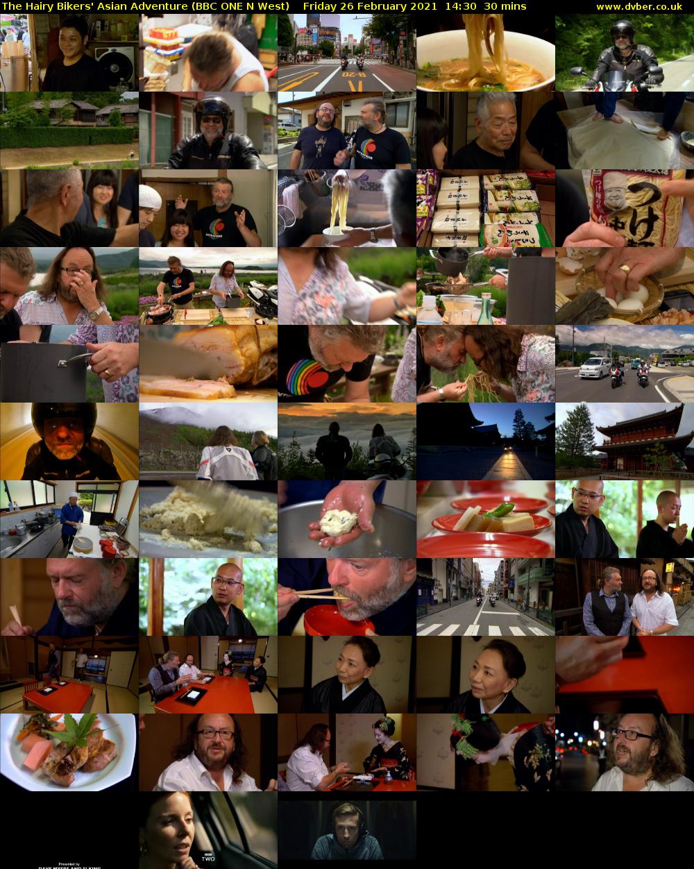 The Hairy Bikers' Asian Adventure (BBC ONE N West) Friday 26 February 2021 14:30 - 15:00