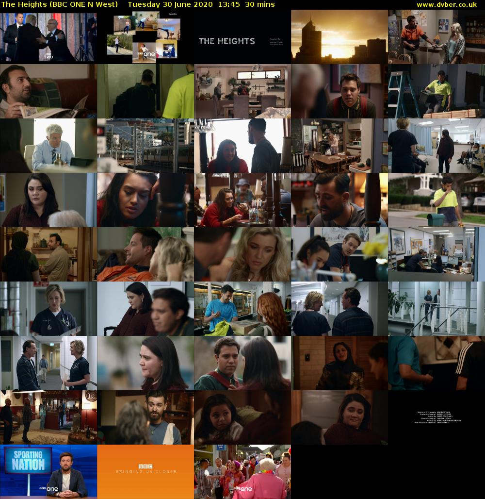 The Heights (BBC ONE N West) Tuesday 30 June 2020 13:45 - 14:15