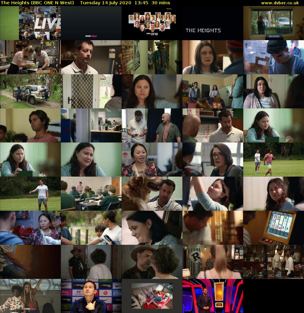 The Heights (BBC ONE N West) Tuesday 14 July 2020 13:45 - 14:15
