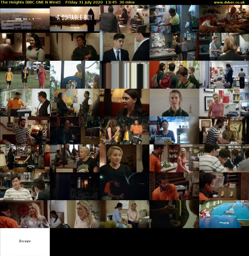 The Heights (BBC ONE N West) Friday 31 July 2020 13:45 - 14:15