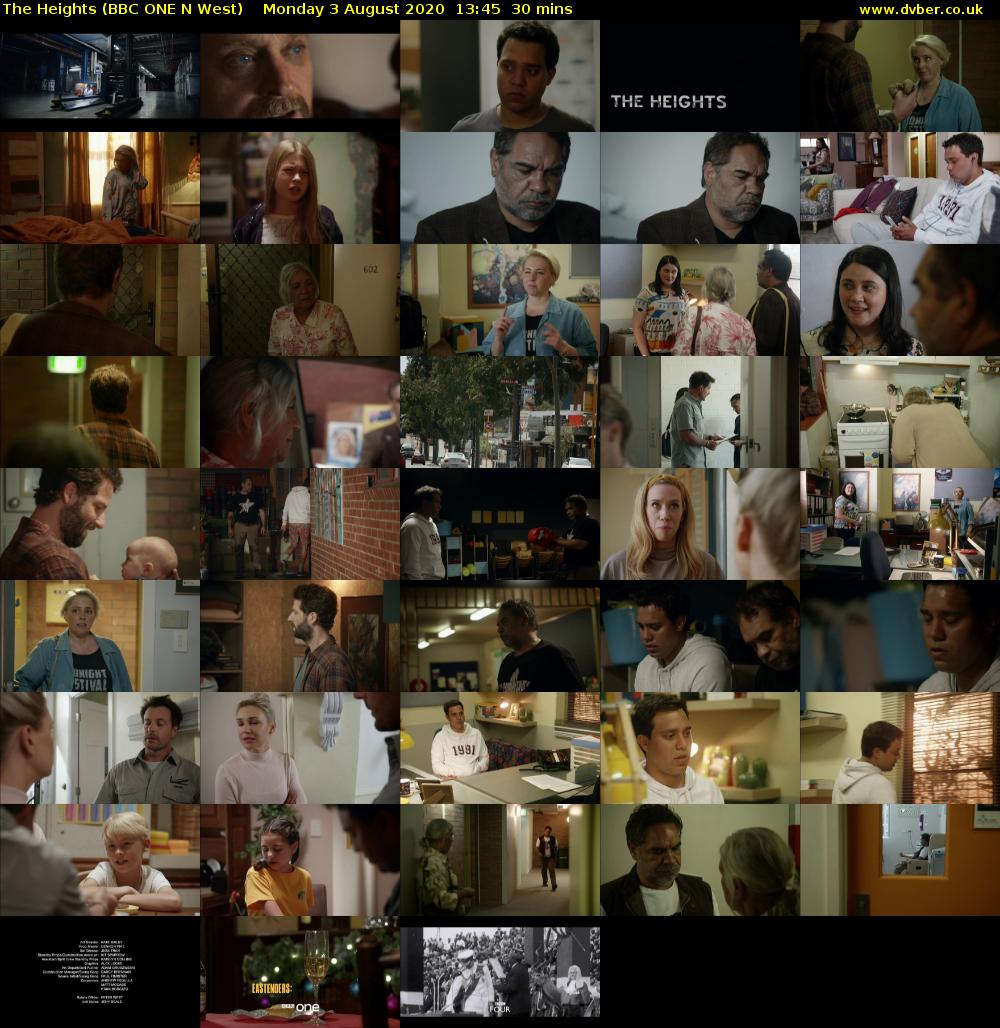 The Heights (BBC ONE N West) Monday 3 August 2020 13:45 - 14:15