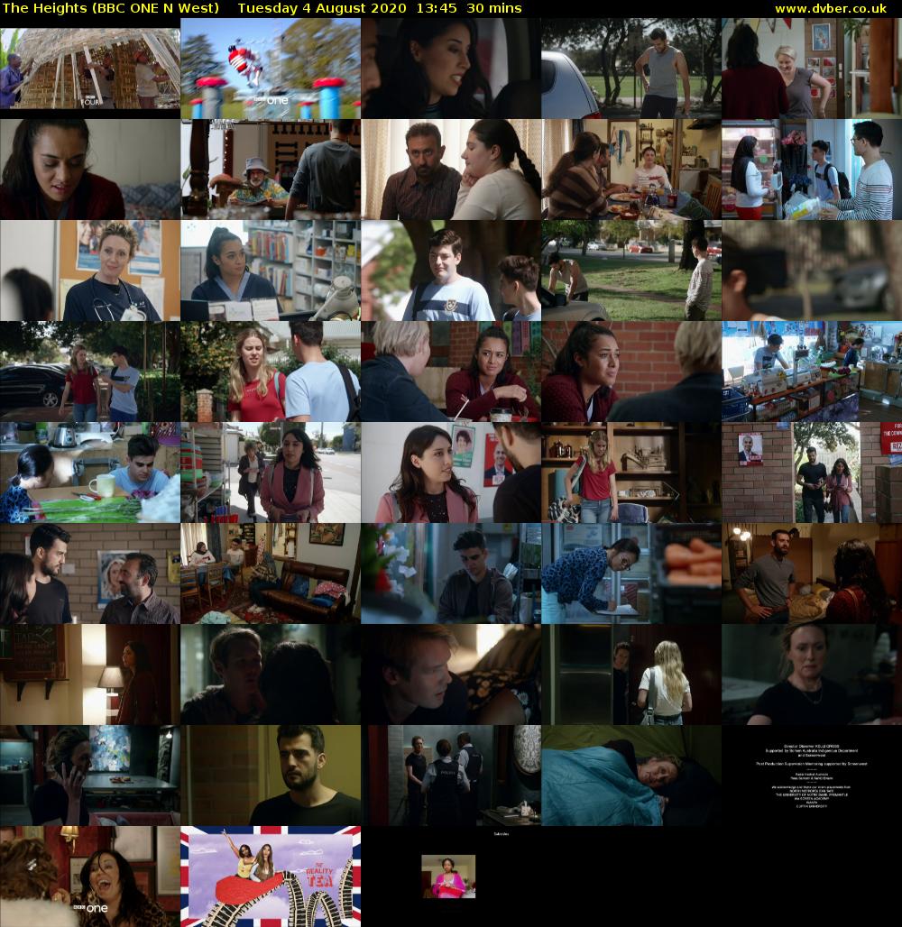 The Heights (BBC ONE N West) Tuesday 4 August 2020 13:45 - 14:15