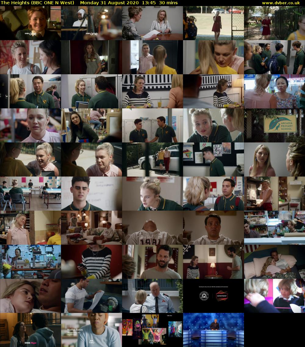 The Heights (BBC ONE N West) Monday 31 August 2020 13:45 - 14:15