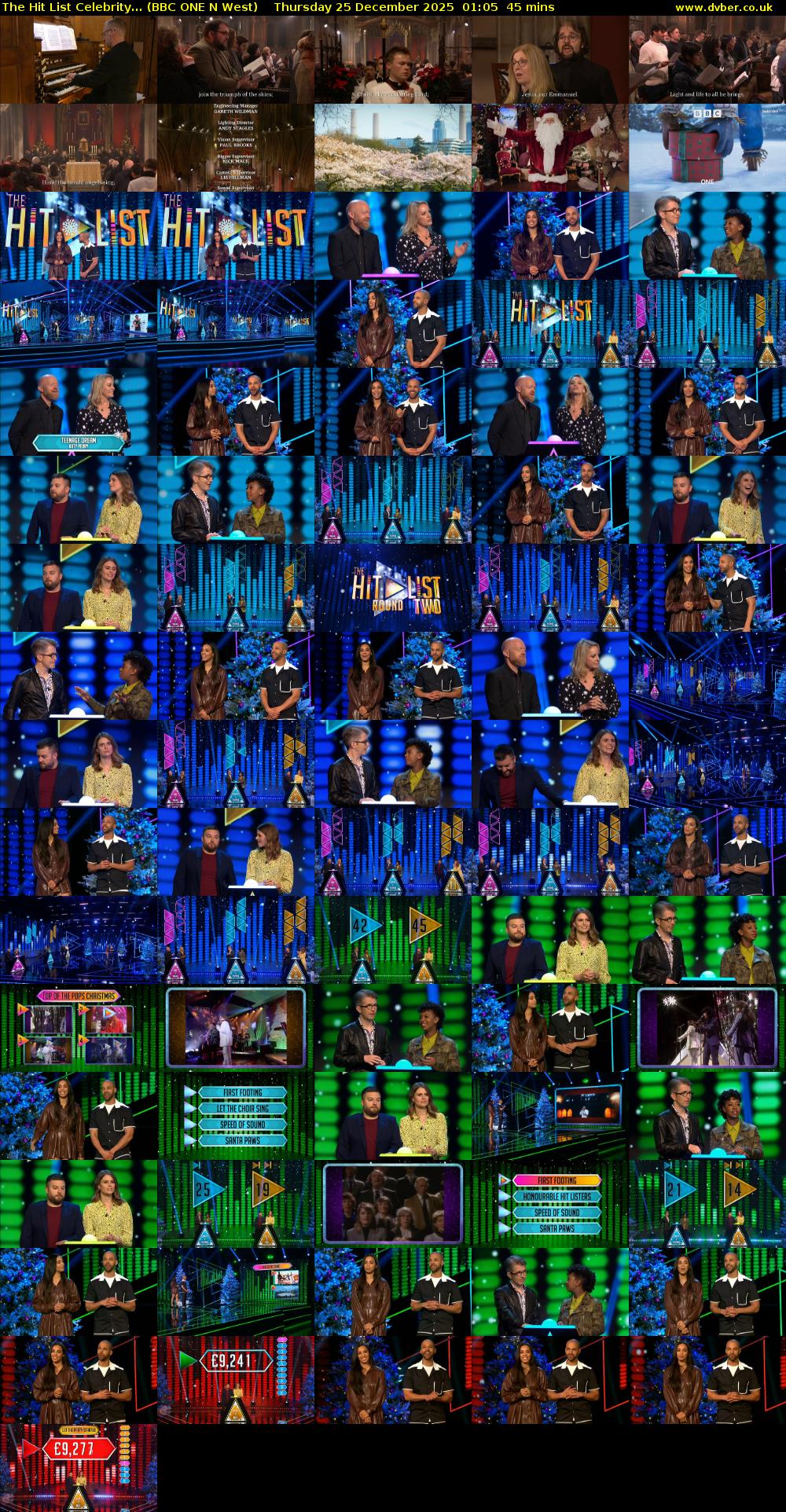 The Hit List Celebrity... (BBC ONE N West) Thursday 25 December 2025 01:05 - 01:50