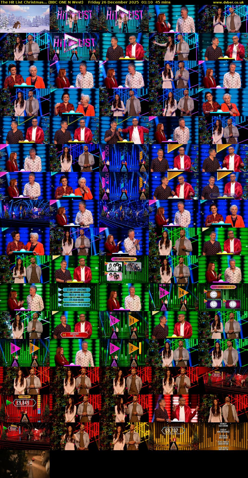 The Hit List Christmas... (BBC ONE N West) Friday 26 December 2025 01:10 - 01:55