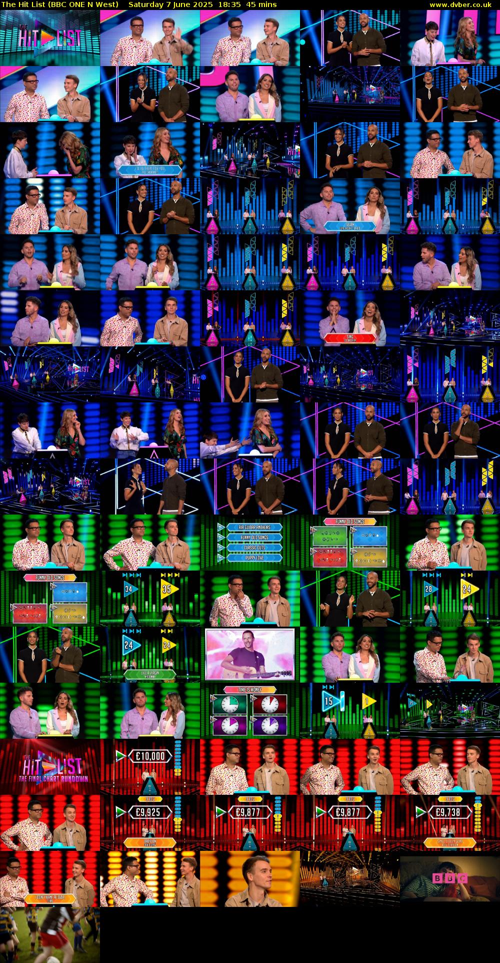 The Hit List (BBC ONE N West) Saturday 7 June 2025 18:35 - 19:20