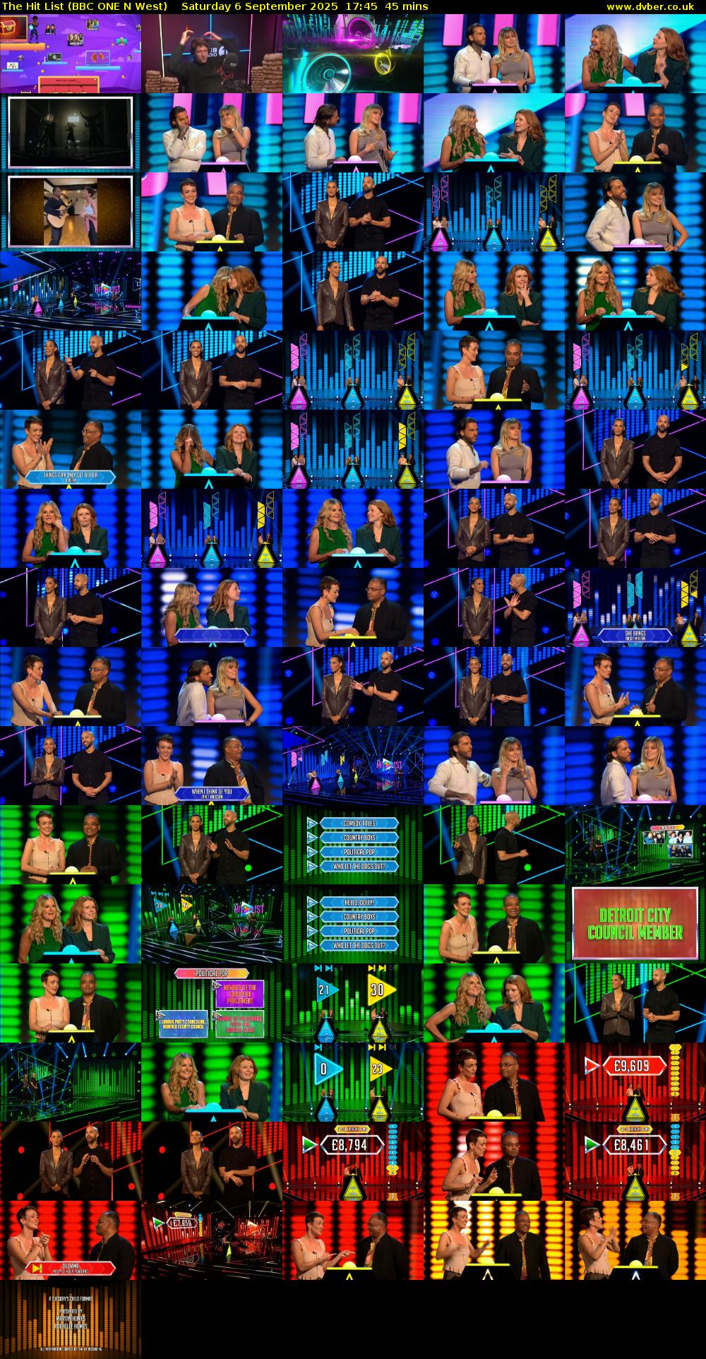 The Hit List (BBC ONE N West) Saturday 6 September 2025 17:45 - 18:30