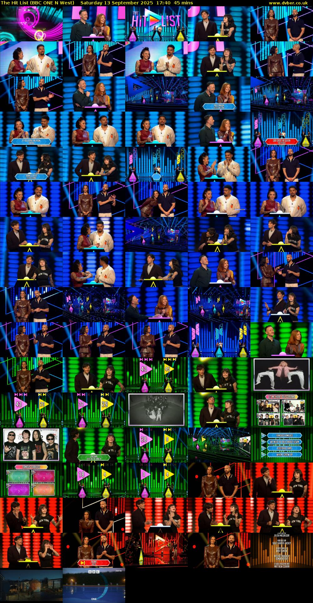 The Hit List (BBC ONE N West) Saturday 13 September 2025 17:40 - 18:25