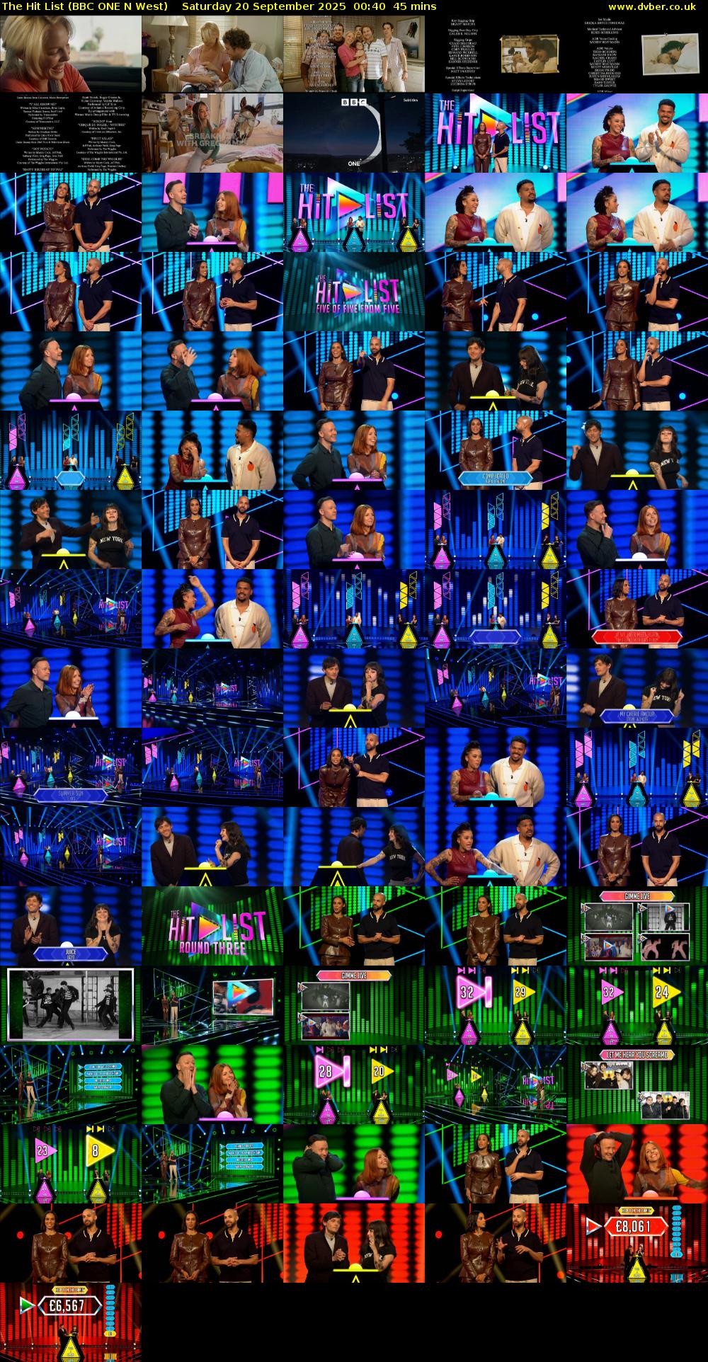 The Hit List (BBC ONE N West) Saturday 20 September 2025 00:40 - 01:25