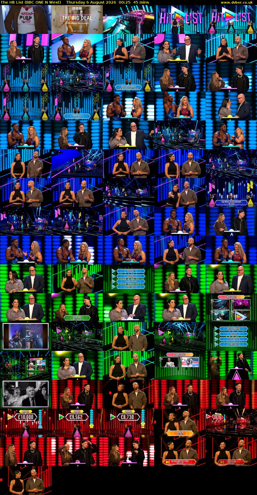 The Hit List (BBC ONE N West) Thursday 6 August 2026 00:25 - 01:10
