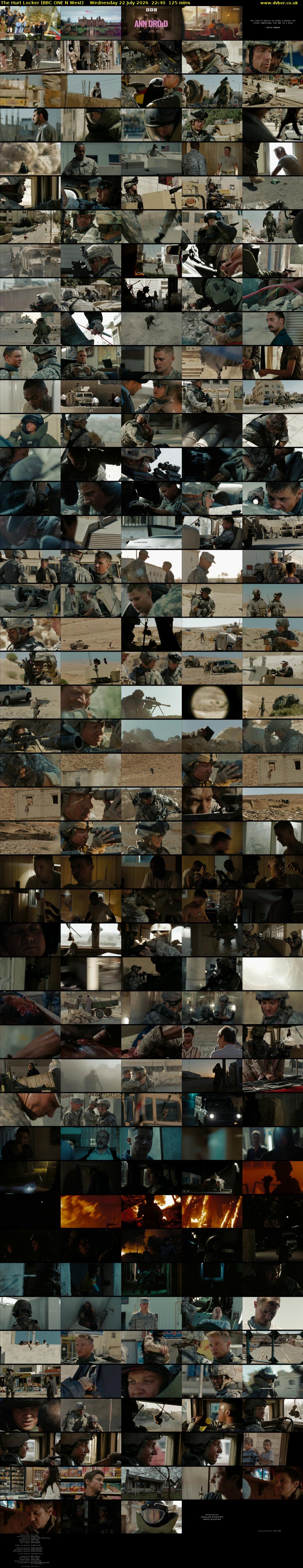 The Hurt Locker (BBC ONE N West) Wednesday 22 July 2026 22:40 - 00:45