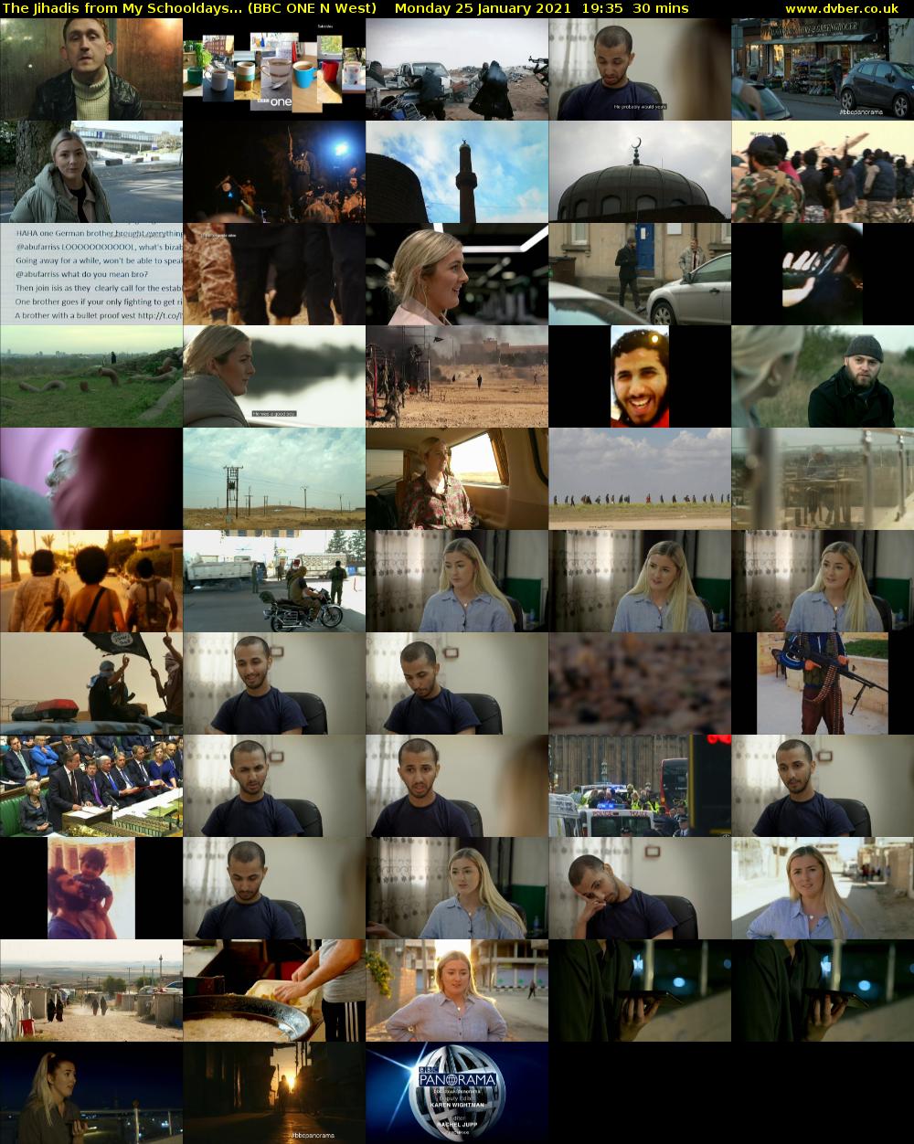 The Jihadis from My Schooldays... (BBC ONE N West) Monday 25 January 2021 19:35 - 20:05