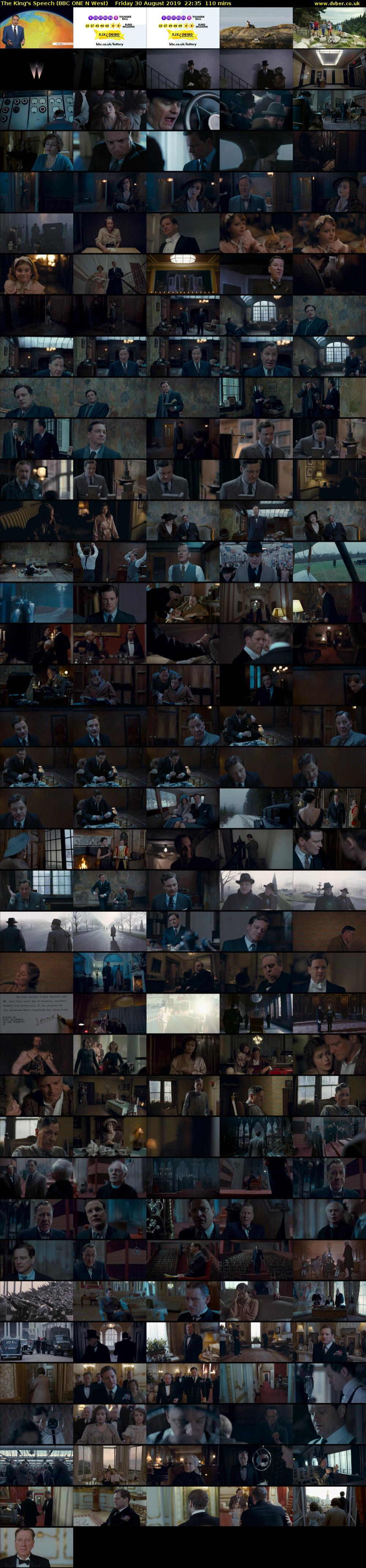 The King's Speech (BBC ONE N West) Friday 30 August 2019 22:35 - 00:25