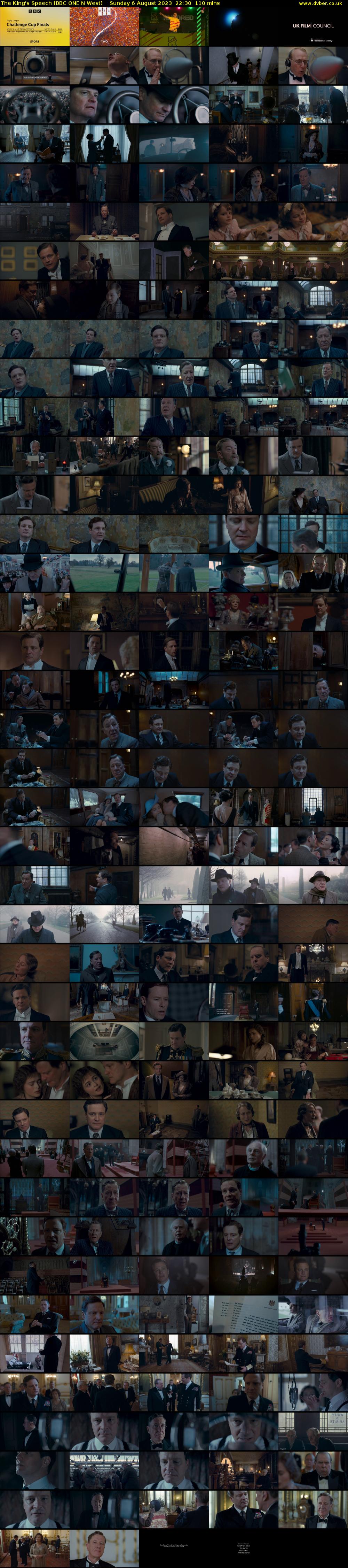 The King's Speech (BBC ONE N West) Sunday 6 August 2023 22:30 - 00:20