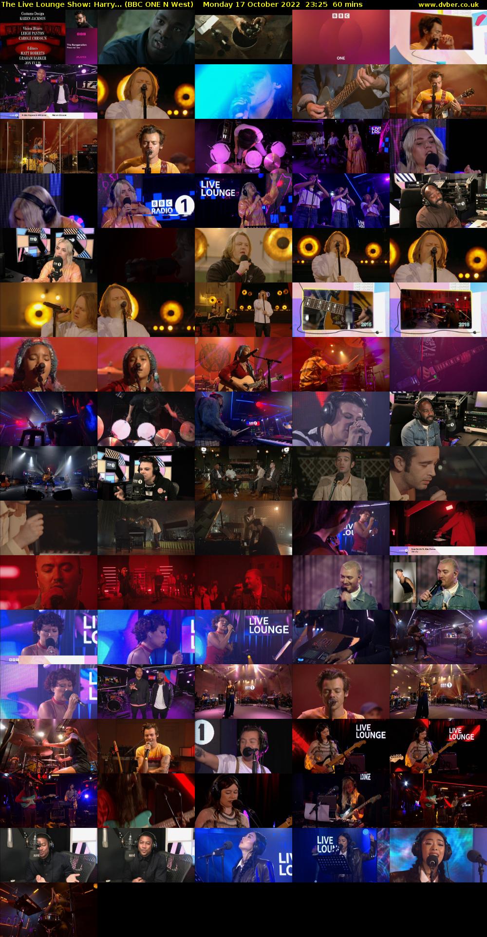 The Live Lounge Show: Harry... (BBC ONE N West) Monday 17 October 2022 23:25 - 00:25