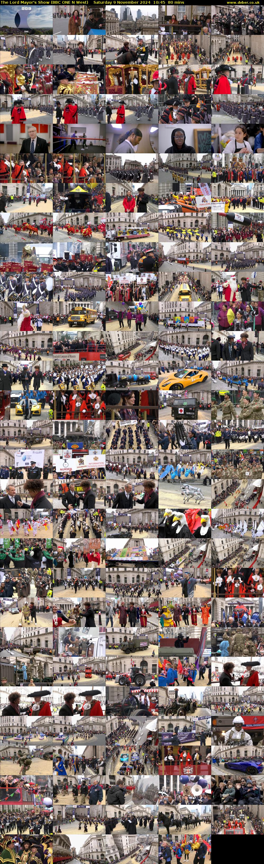 The Lord Mayor's Show (BBC ONE N West) Saturday 9 November 2024 10:45 - 12:05