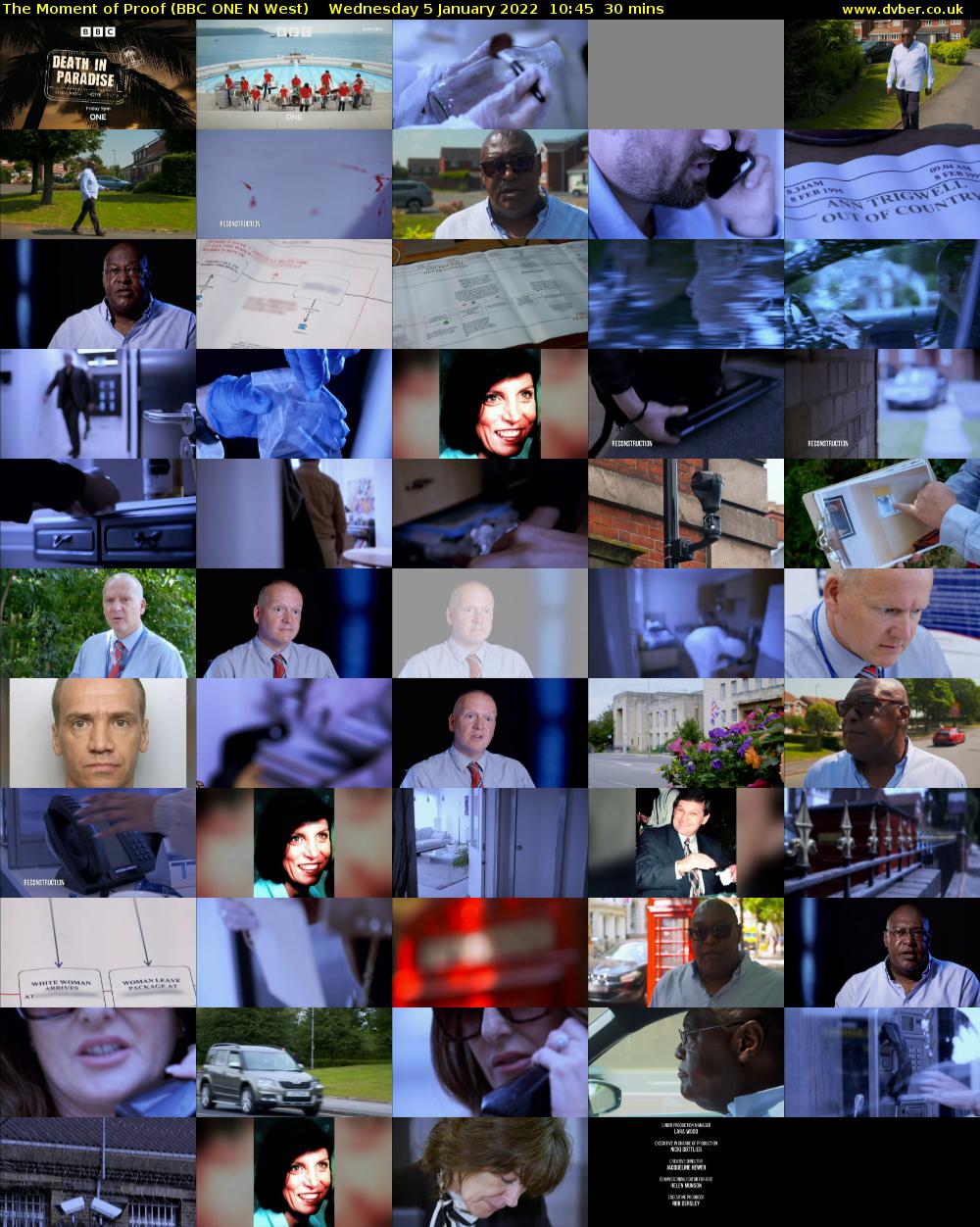 The Moment of Proof (BBC ONE N West) Wednesday 5 January 2022 10:45 - 11:15