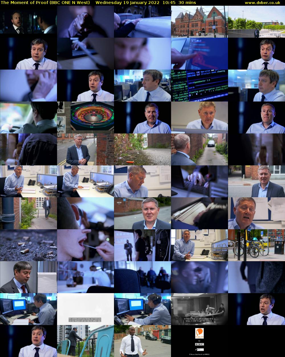 The Moment of Proof (BBC ONE N West) Wednesday 19 January 2022 10:45 - 11:15