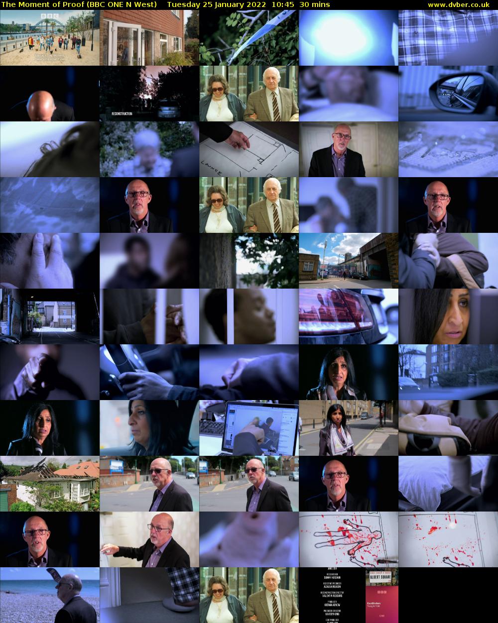The Moment of Proof (BBC ONE N West) Tuesday 25 January 2022 10:45 - 11:15
