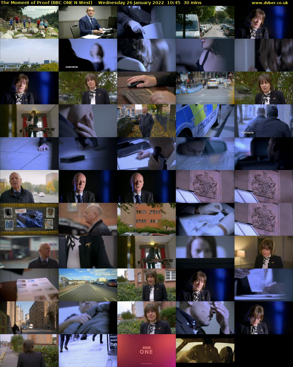 The Moment of Proof (BBC ONE N West) Wednesday 26 January 2022 10:45 - 11:15