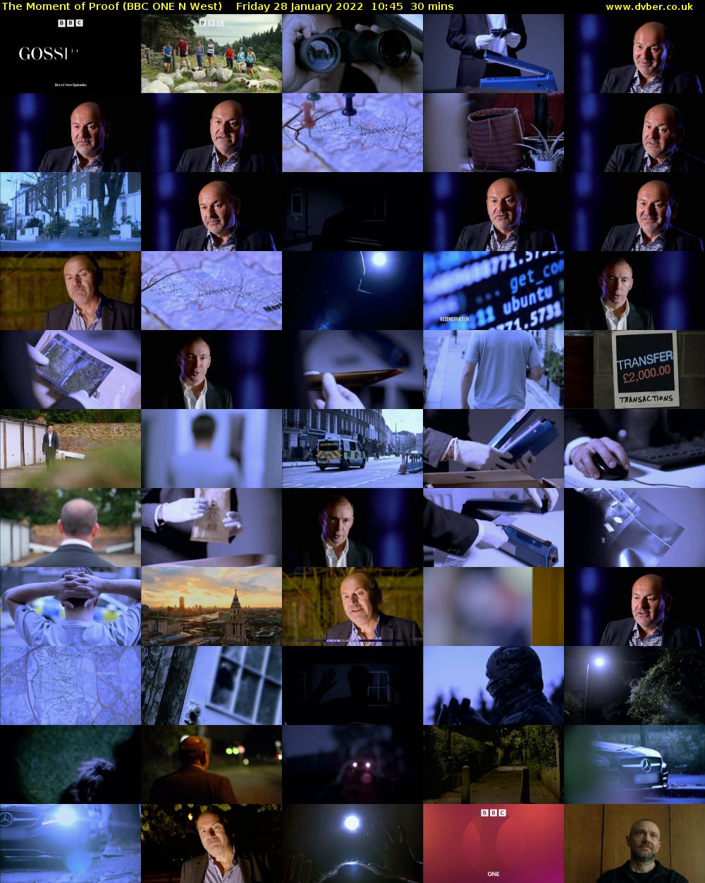 The Moment of Proof (BBC ONE N West) Friday 28 January 2022 10:45 - 11:15