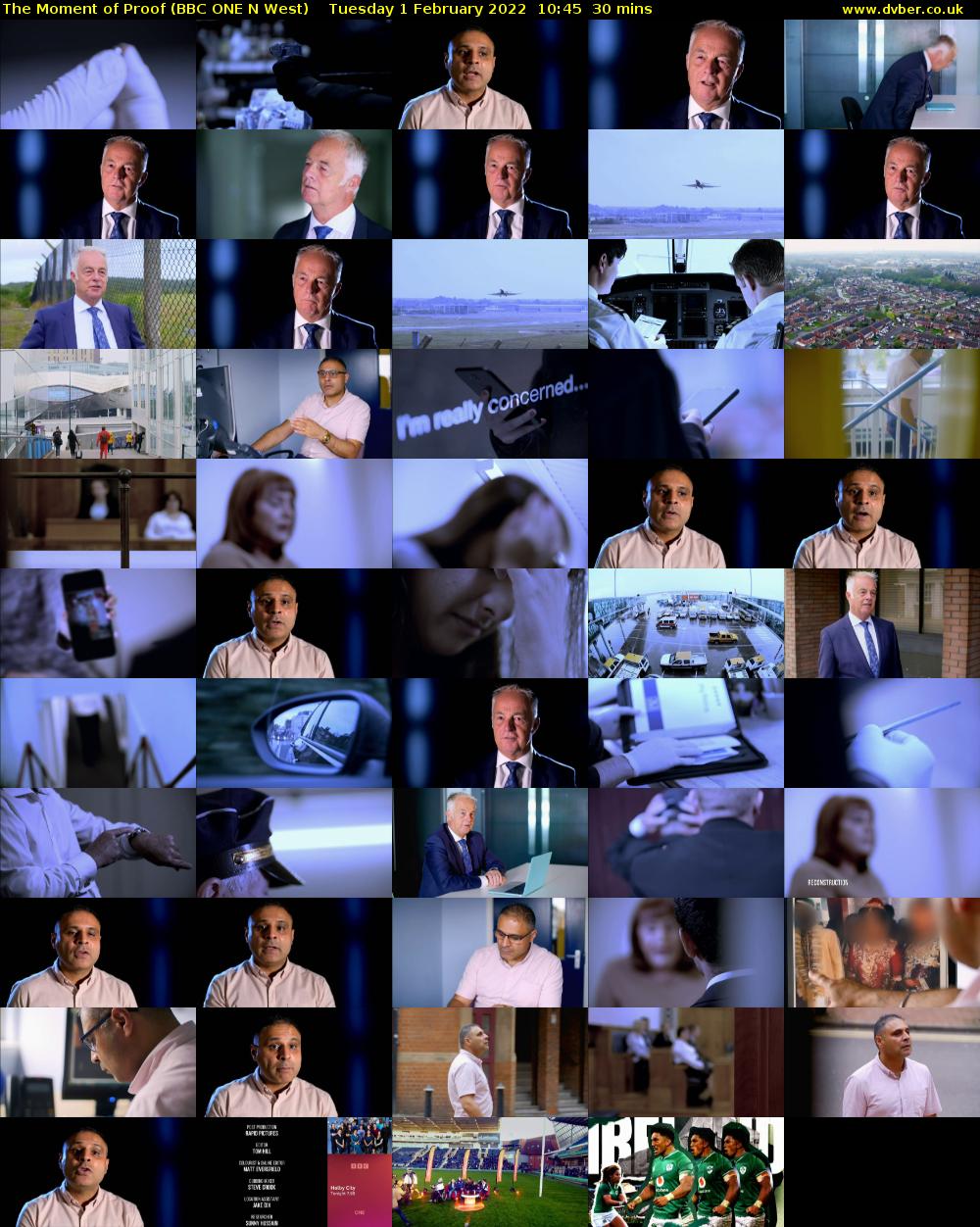The Moment of Proof (BBC ONE N West) Tuesday 1 February 2022 10:45 - 11:15