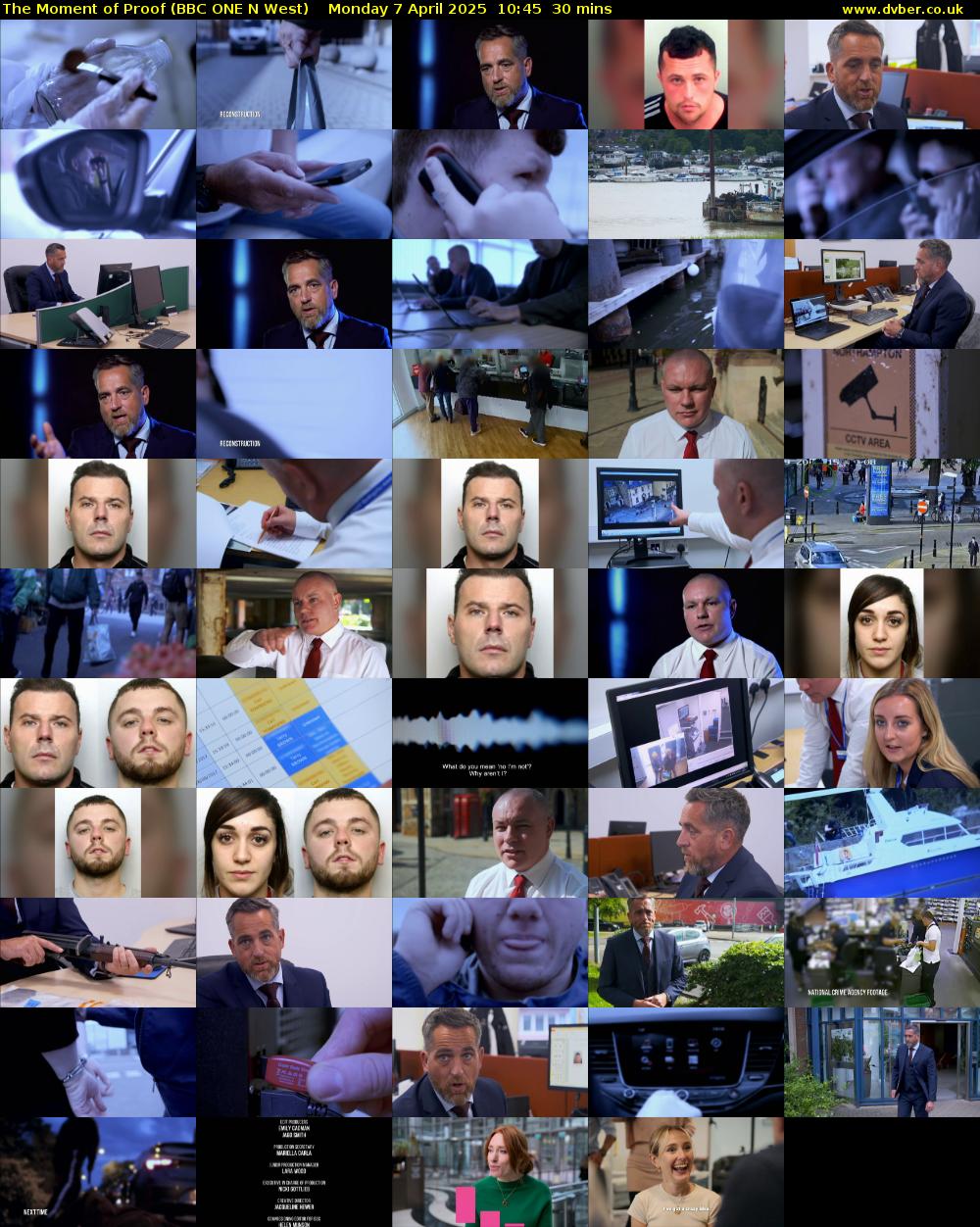 The Moment of Proof (BBC ONE N West) Monday 7 April 2025 10:45 - 11:15
