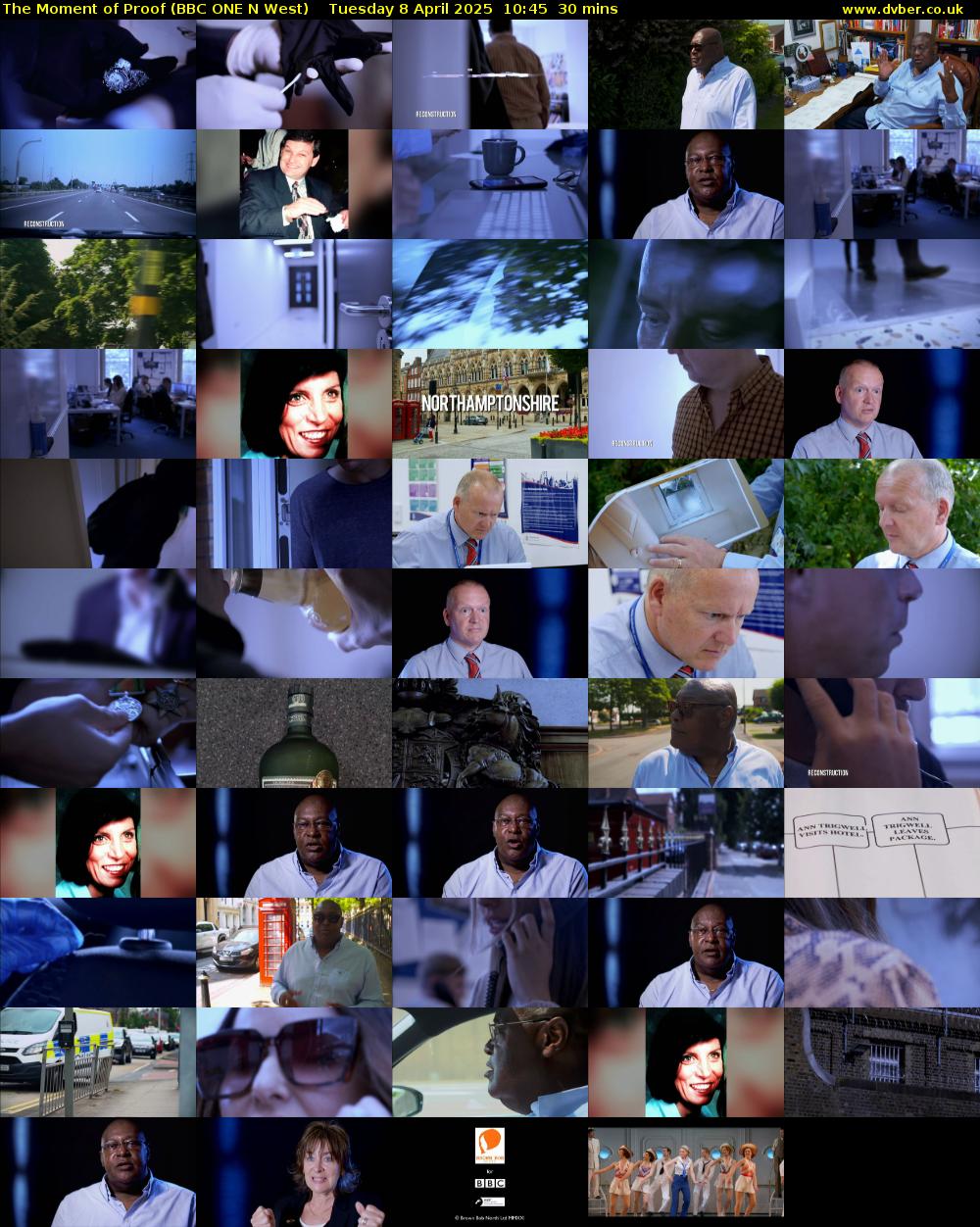The Moment of Proof (BBC ONE N West) Tuesday 8 April 2025 10:45 - 11:15