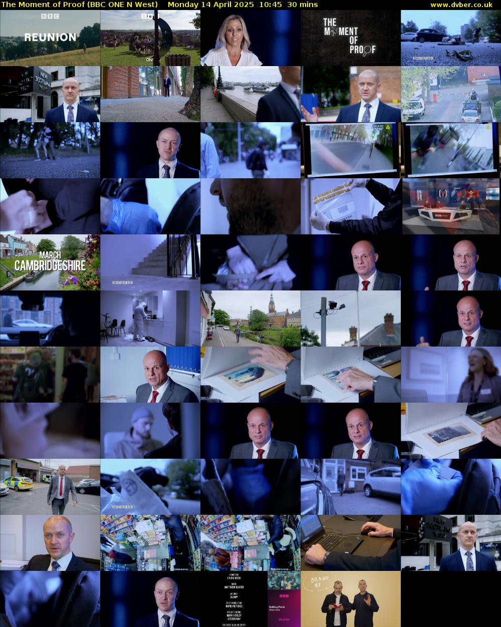 The Moment of Proof (BBC ONE N West) Monday 14 April 2025 10:45 - 11:15