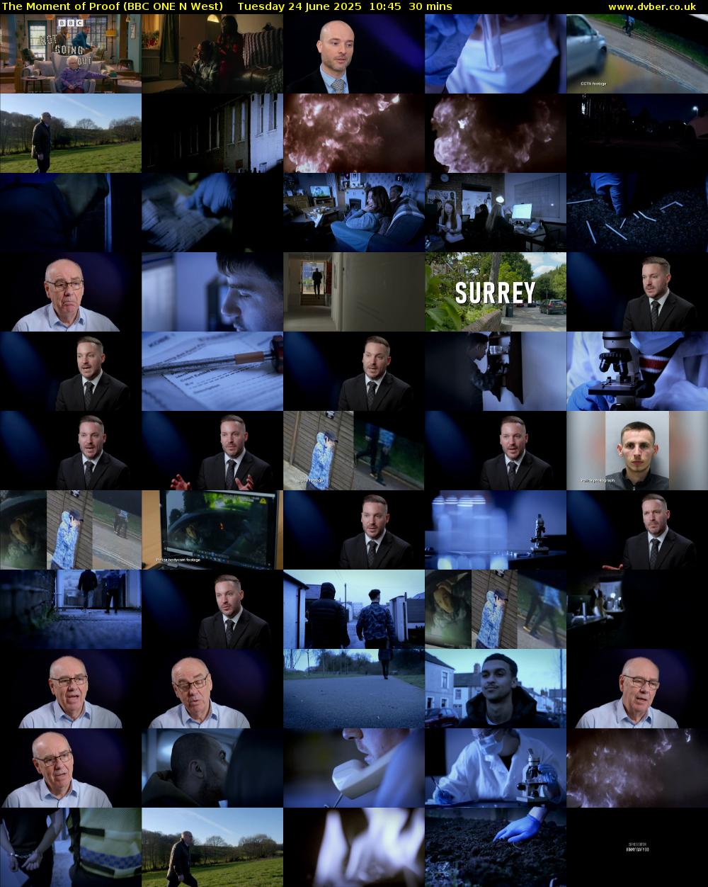 The Moment of Proof (BBC ONE N West) Tuesday 24 June 2025 10:45 - 11:15
