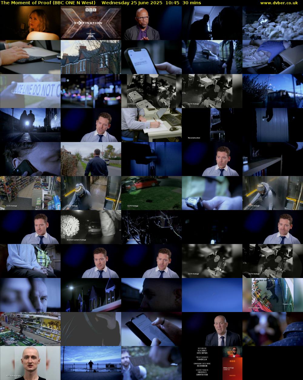 The Moment of Proof (BBC ONE N West) Wednesday 25 June 2025 10:45 - 11:15