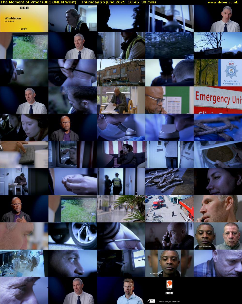 The Moment of Proof (BBC ONE N West) Thursday 26 June 2025 10:45 - 11:15