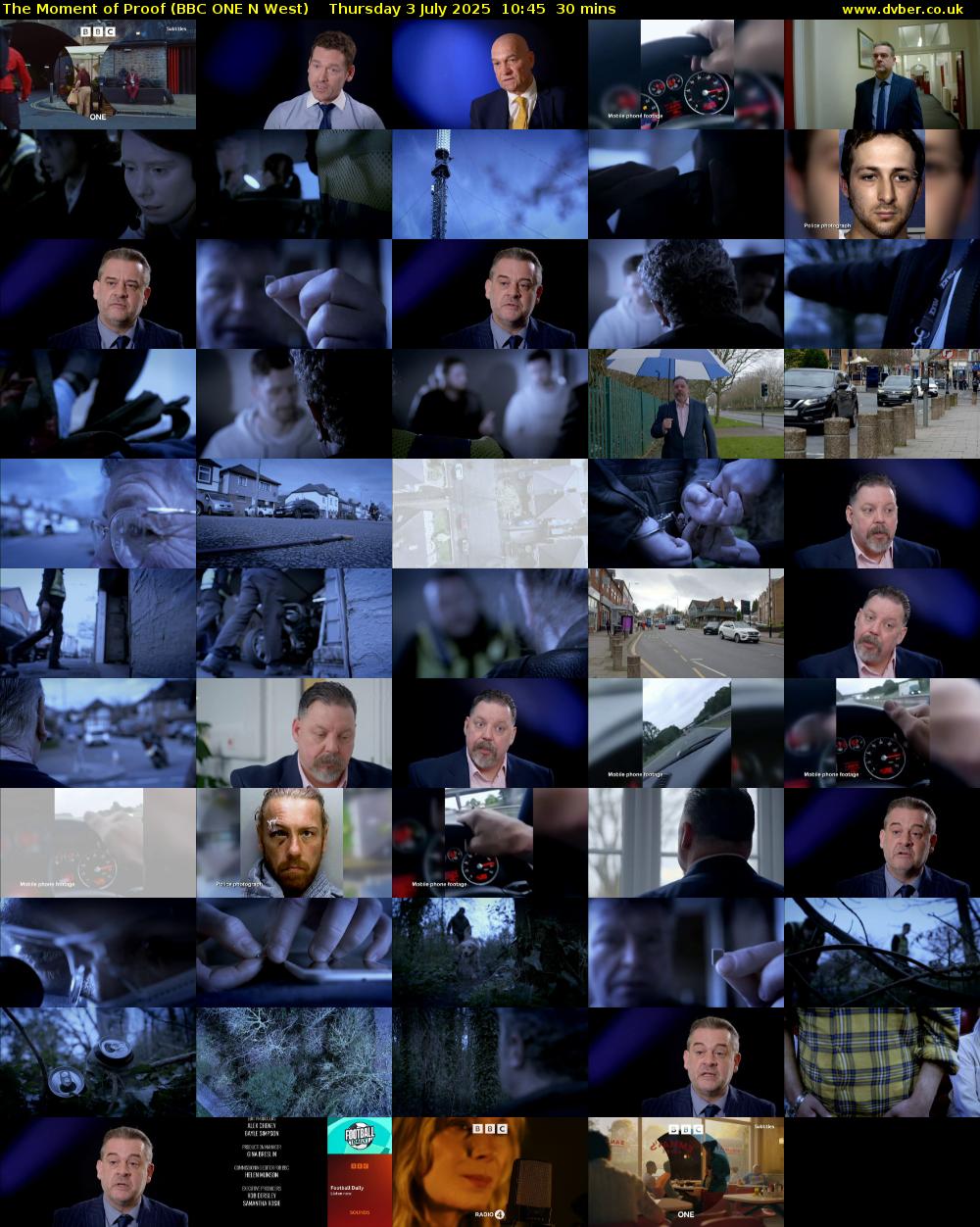 The Moment of Proof (BBC ONE N West) Thursday 3 July 2025 10:45 - 11:15