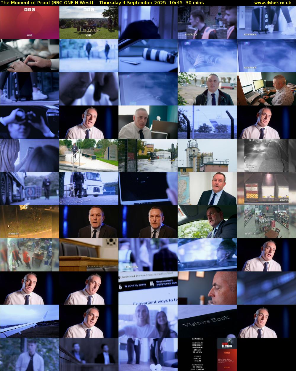 The Moment of Proof (BBC ONE N West) Thursday 4 September 2025 10:45 - 11:15