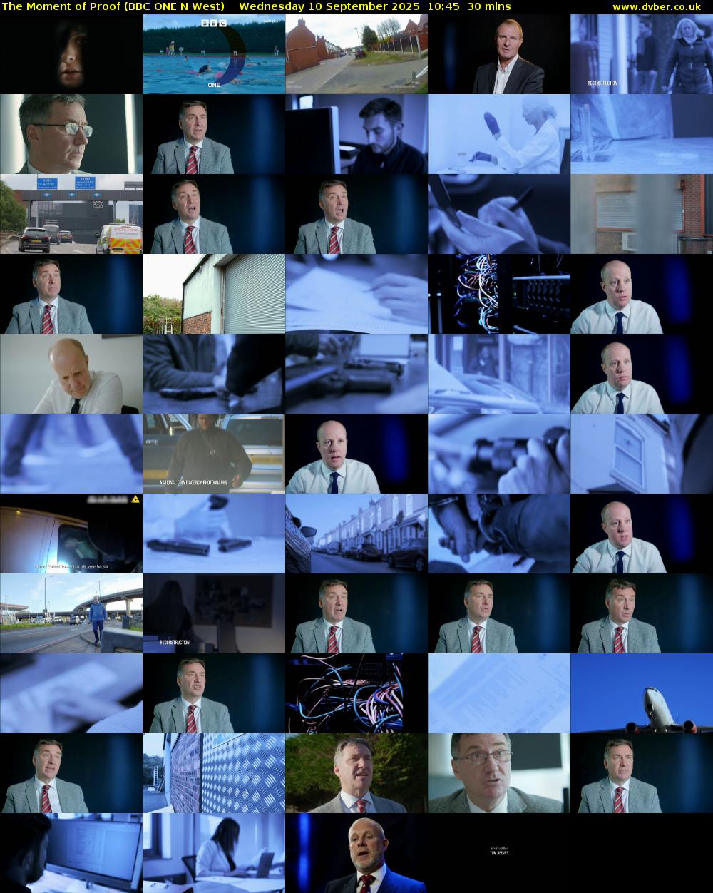 The Moment of Proof (BBC ONE N West) Wednesday 10 September 2025 10:45 - 11:15
