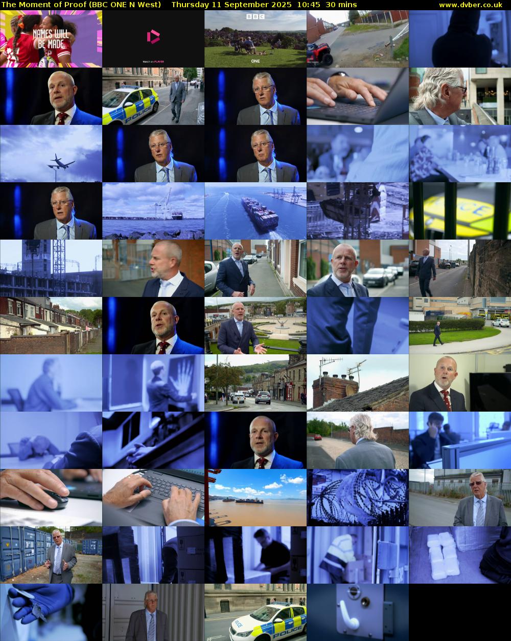 The Moment of Proof (BBC ONE N West) Thursday 11 September 2025 10:45 - 11:15