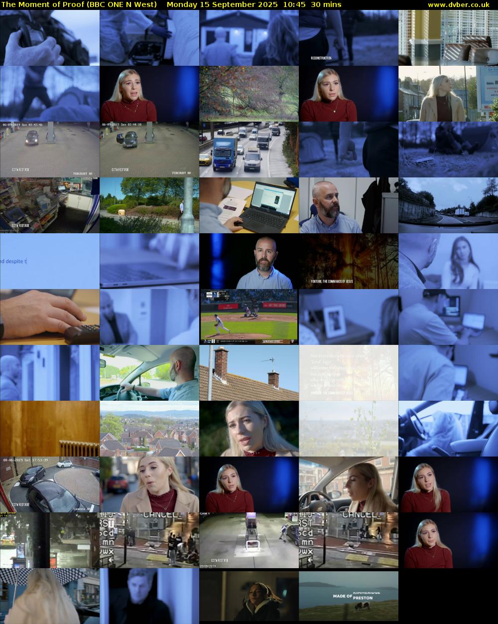 The Moment of Proof (BBC ONE N West) Monday 15 September 2025 10:45 - 11:15